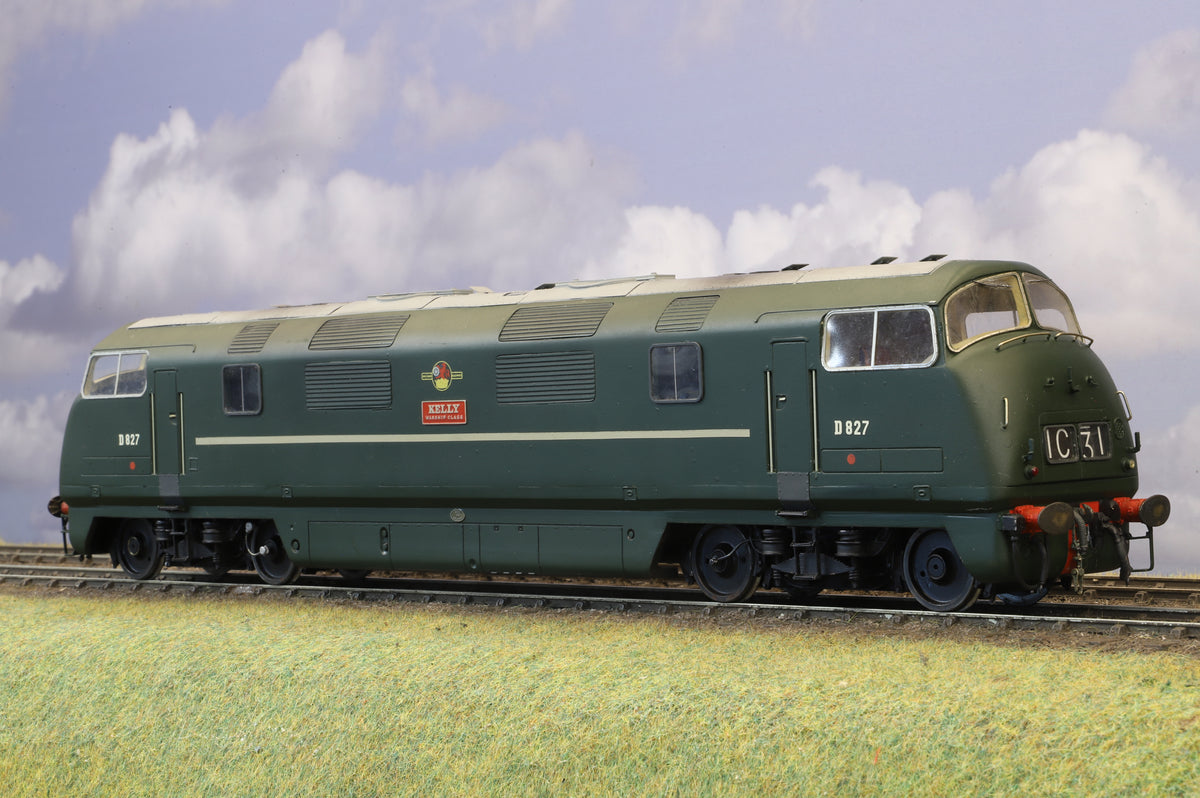 Finescale O Gauge (Kit-Built) Class 42 Warship No. D827 'Kelly' BR Green (Cast Construction)