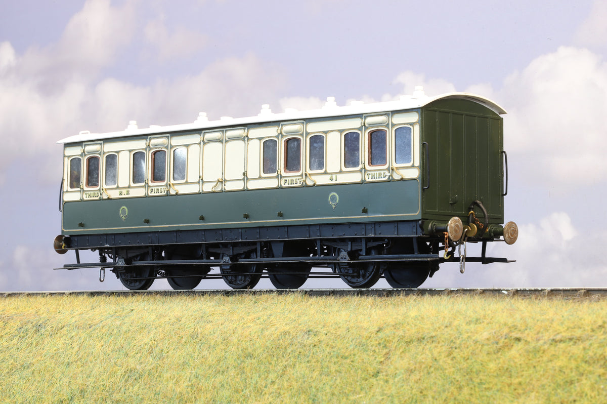 Finescale O Gauge (Kit-Built) Highland Railway 6-Wheel Composite Coach (Brass Construction)