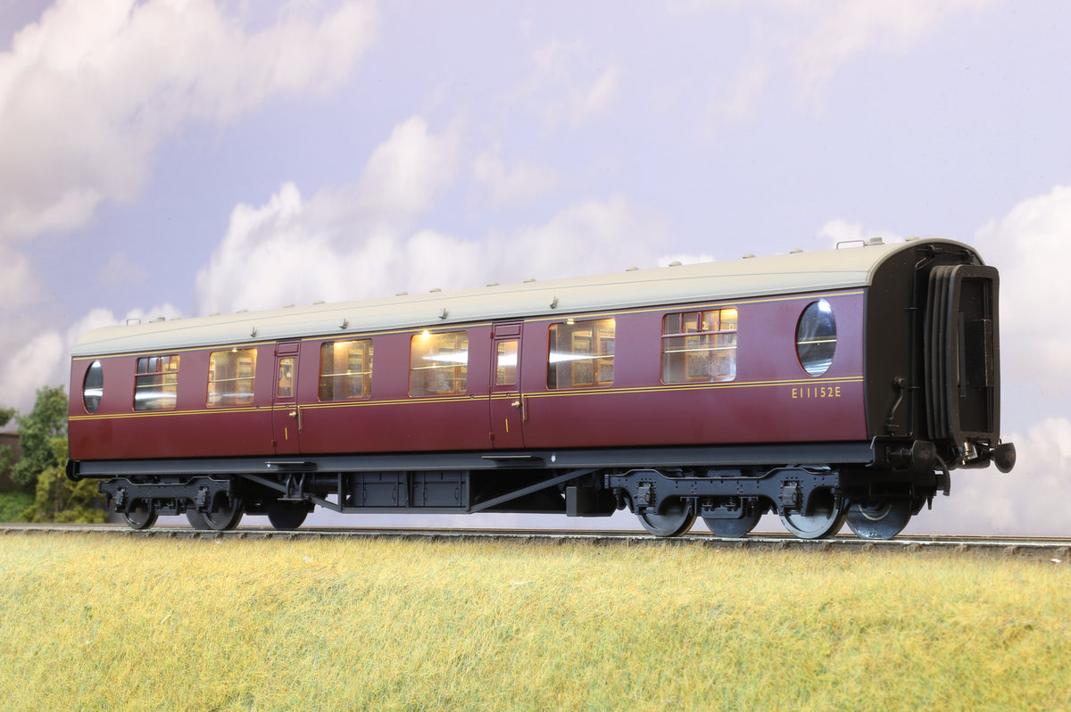 Darstaed Finescale O Gauge Thompson Corridor First No.E11152E, BR Lined Maroon (Round Windows)