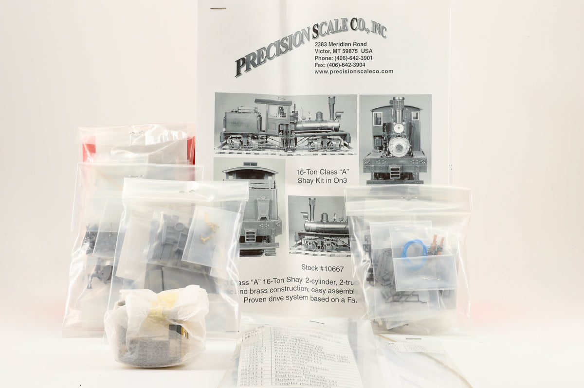 Precision Scale Co. On3 16T 2-Truck Class A Shay Kit