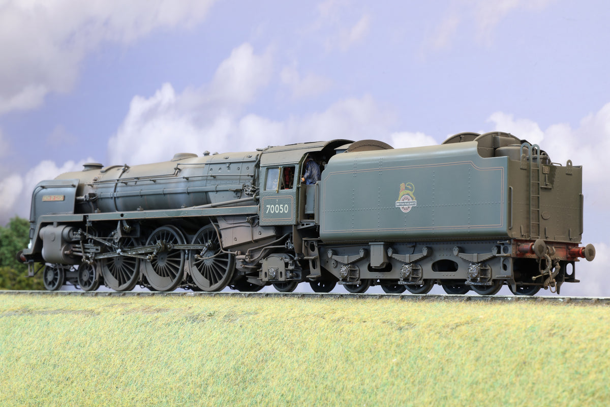 DJH Finescale O Gauge (Kit-Built) BR Britannia Class 70050 'Firth of Clyde' BR Green Early Crest, Pro-Weathered