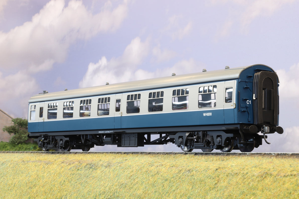 Darstaed Finescale O Gauge BR Mk1 Tourist Second Open (TSO), BR Blue/Grey, No.W4231