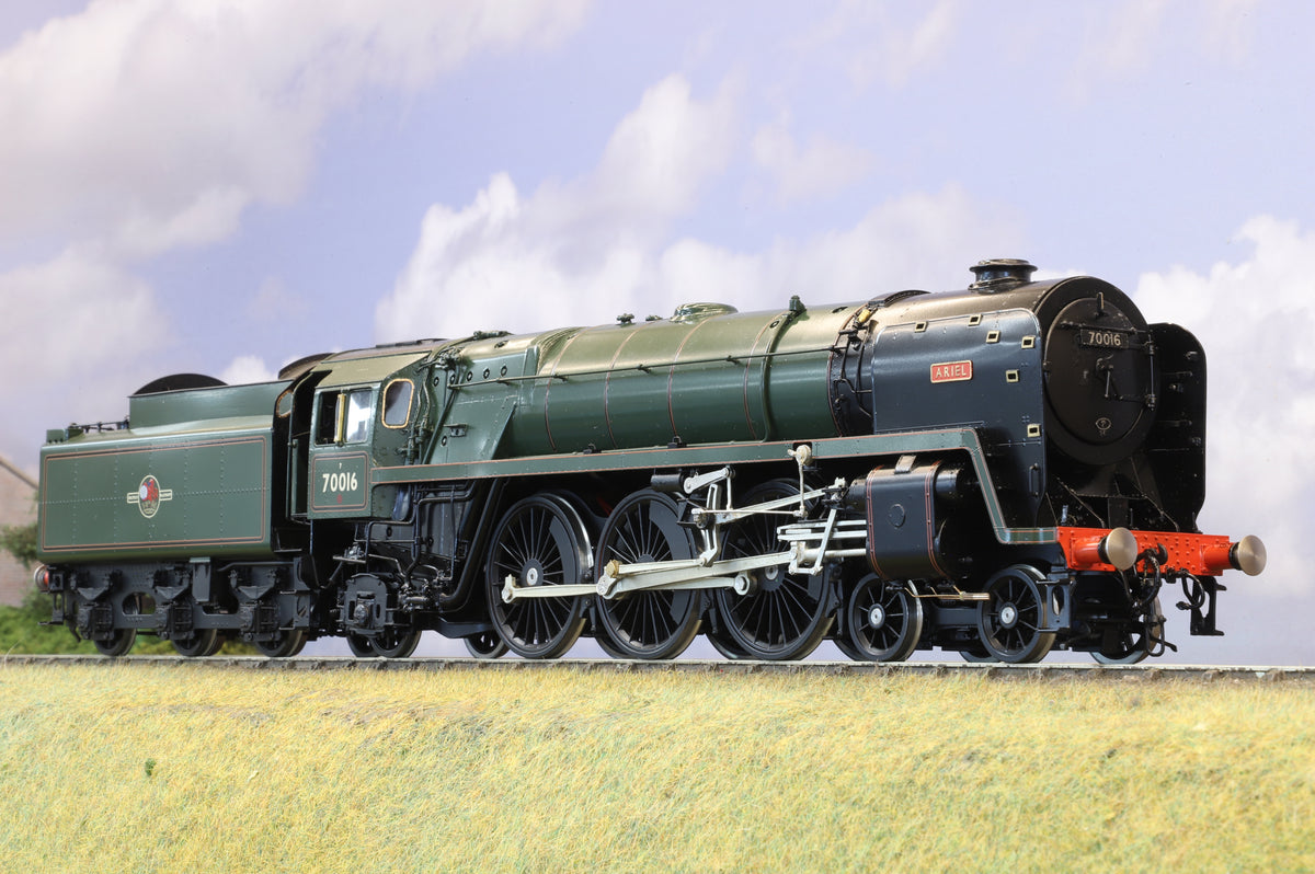 55H Models Finescale O Gauge &#39;Britannia&#39; No. 70016 &#39;Ariel&#39; BR Green (Late Crest) DCC Sound