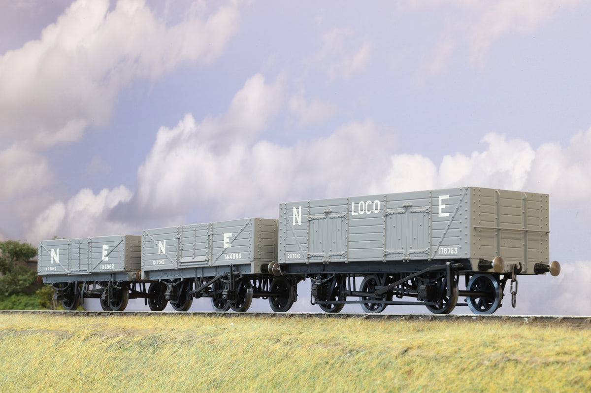 Finescale O Gauge (Kit-Built) Rake Of 3 NE Open Wagons