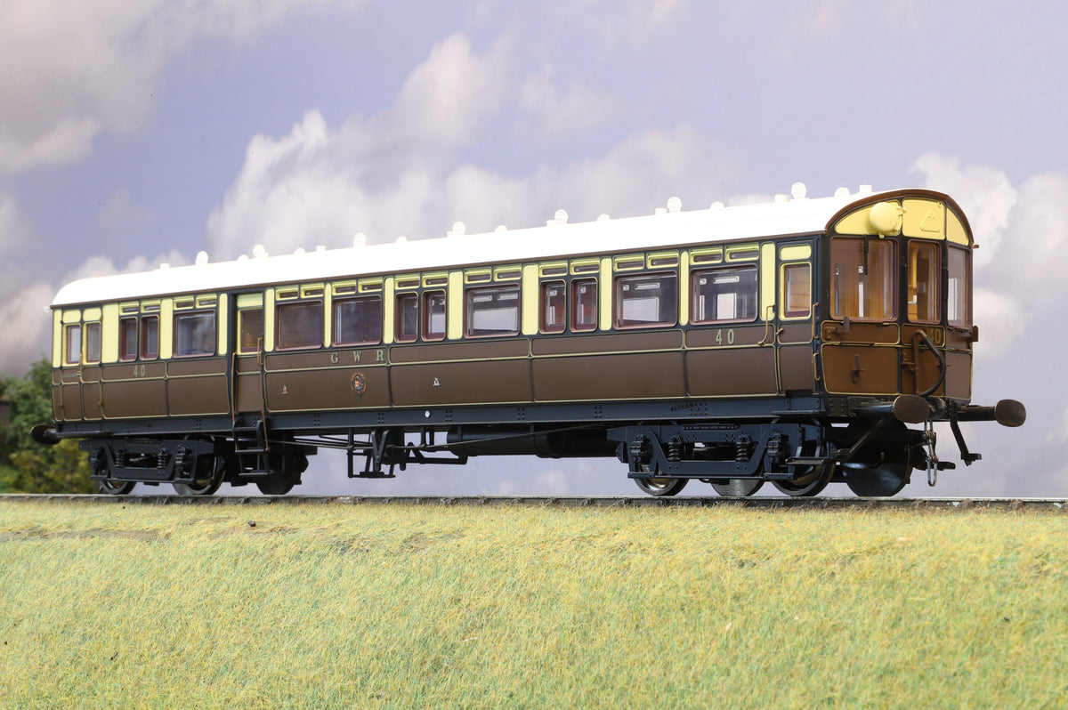 Dapol Finescale O Gauge GWR Autocoach No. 40, GWR Chocolate & Cream