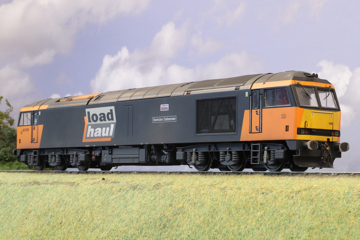 Heljan Finescale O Gauge 6007 Class 60 No. 60059 'Swinden Dalesman', Loadhaul Black/Orange (Weathered)
