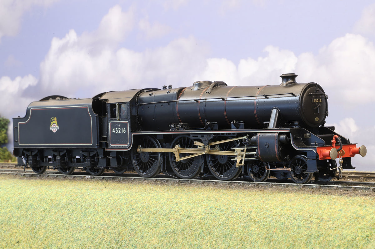 Finescale O Gauge Kit-built Black 5 No.45216, BR Lined Black Early Crest