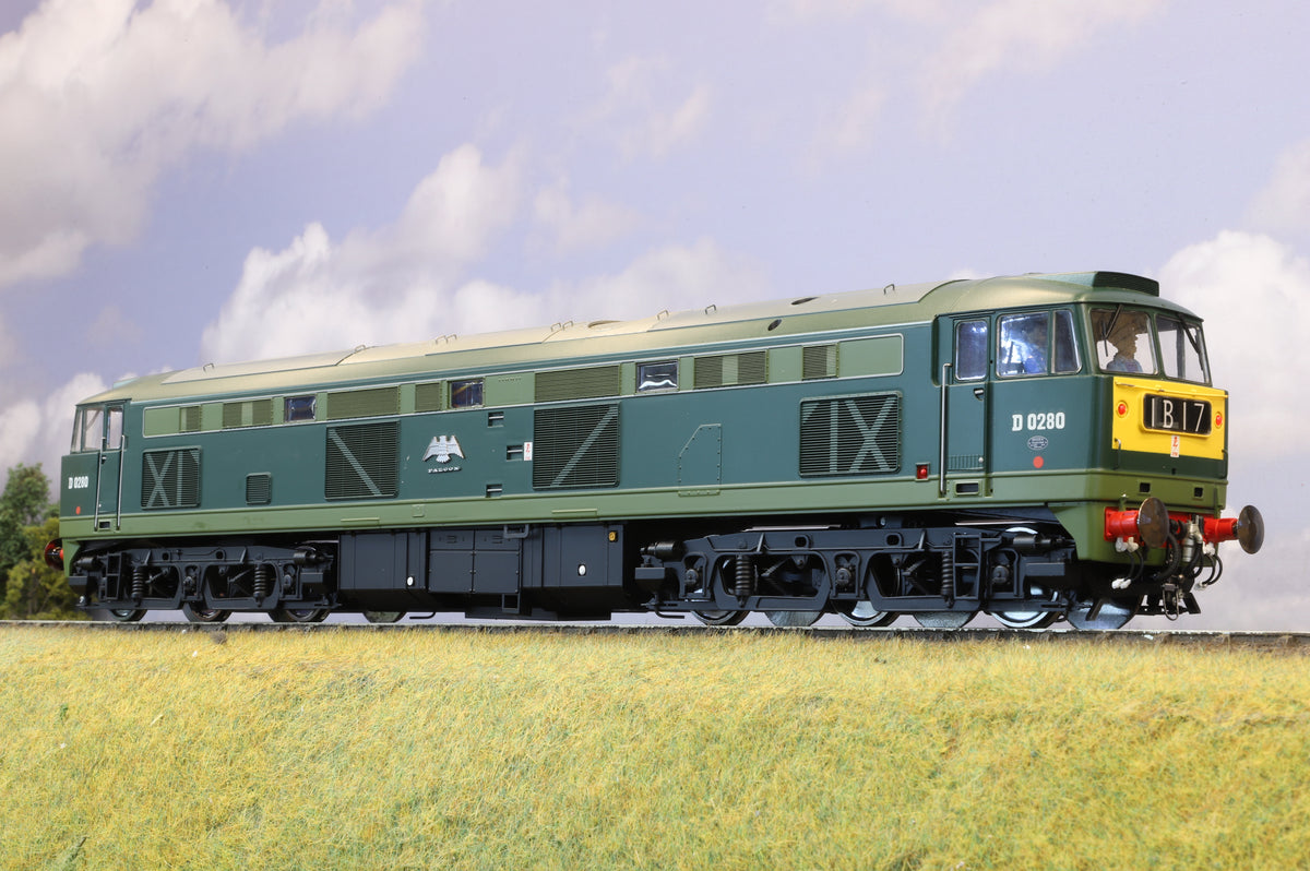 Heljan O Gauge 5351 Class 53 BR green SYP &#39;Falcon&#39; &#39;D0280&#39;, DCC sound