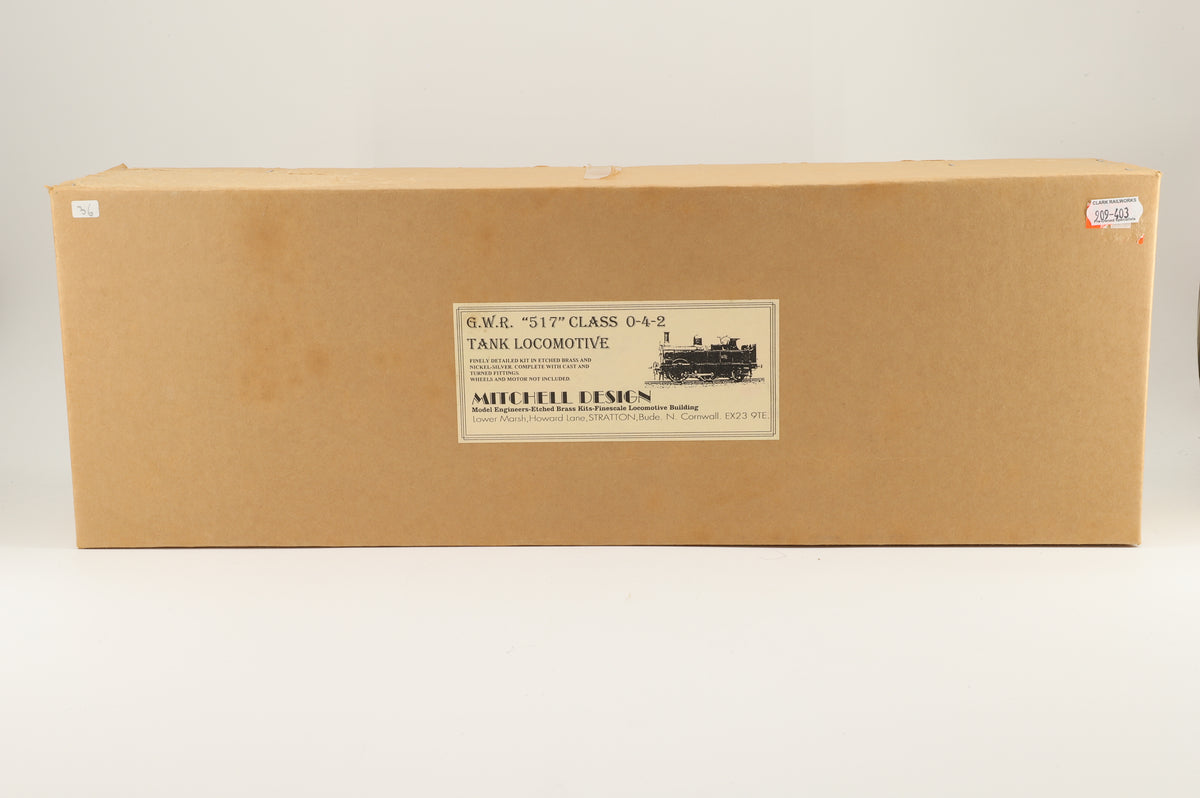Malcolm Mitchell Finescale O Gauge GWR '517' Class Tank Locomotive Kit