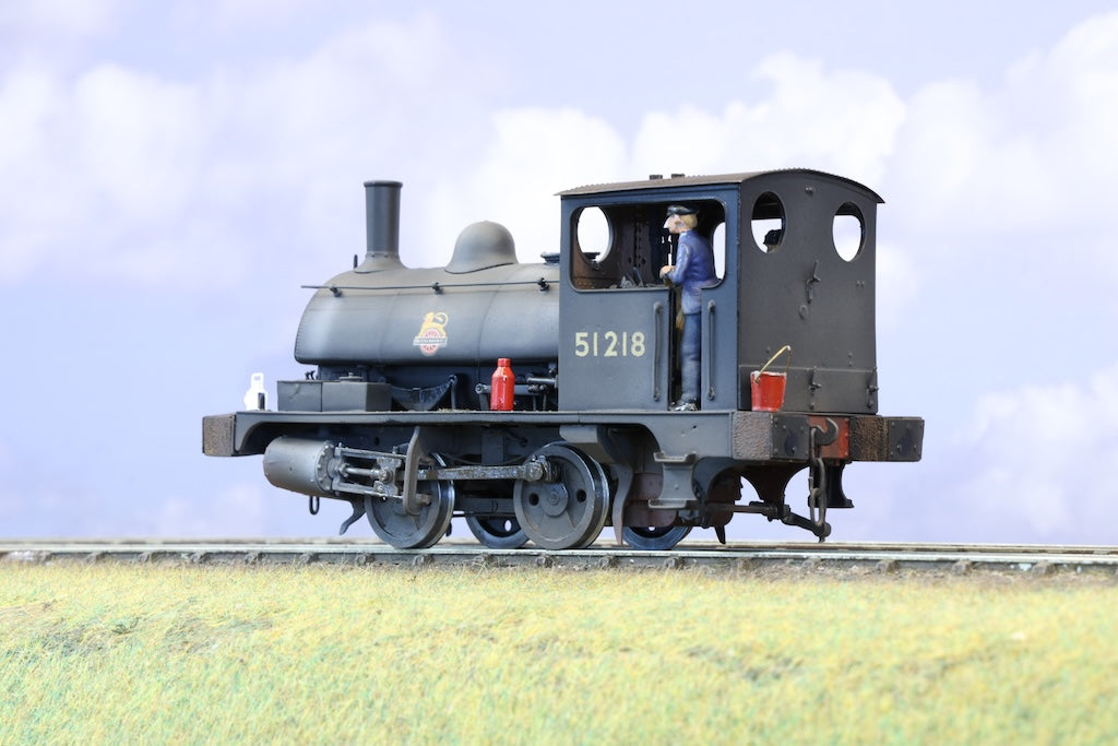 Weathering Finescale O Gauge (Kit-Built) LYR Class 21 'Pug' 0-4-0ST No. 51218 BR Black Early DCC Sound Weathered by Faye Moore
