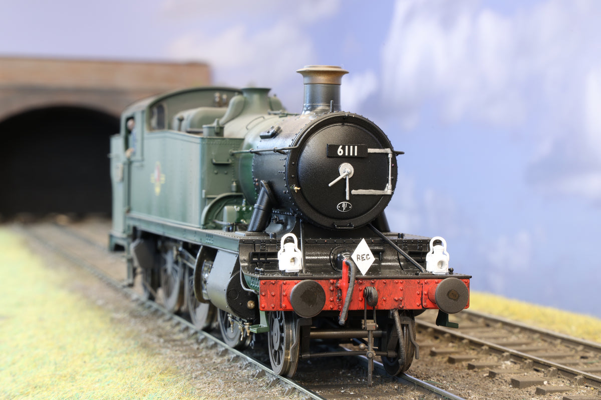 Heljan Finescale O Gauge GWR 'Large Prairie' No. 6111, BR Lined Green Pro-Weathered