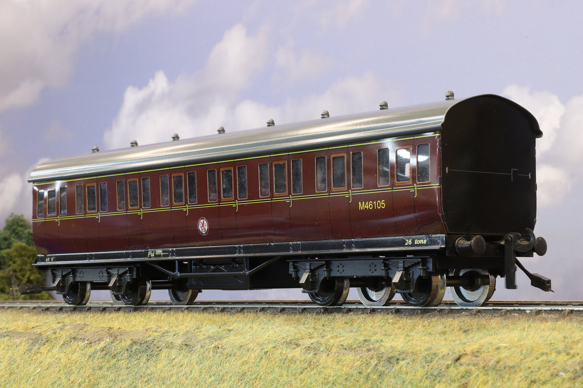 Darstaed Coarse Scale O Gauge BR Non Corridor Third Lined Maroon (No Pick-Ups)