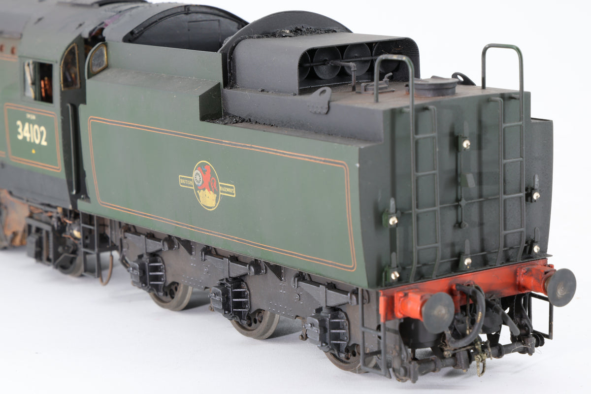 Finescale O Gauge (Kit-Built) ex-SR West Country No. 34102 'Lapford' BR Green Pro-Weathered