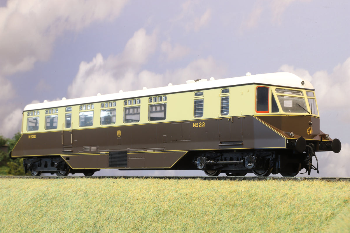 Heljan Finescale O Gauge GWR AEC Railcar No. 22 Chocolate & Cream