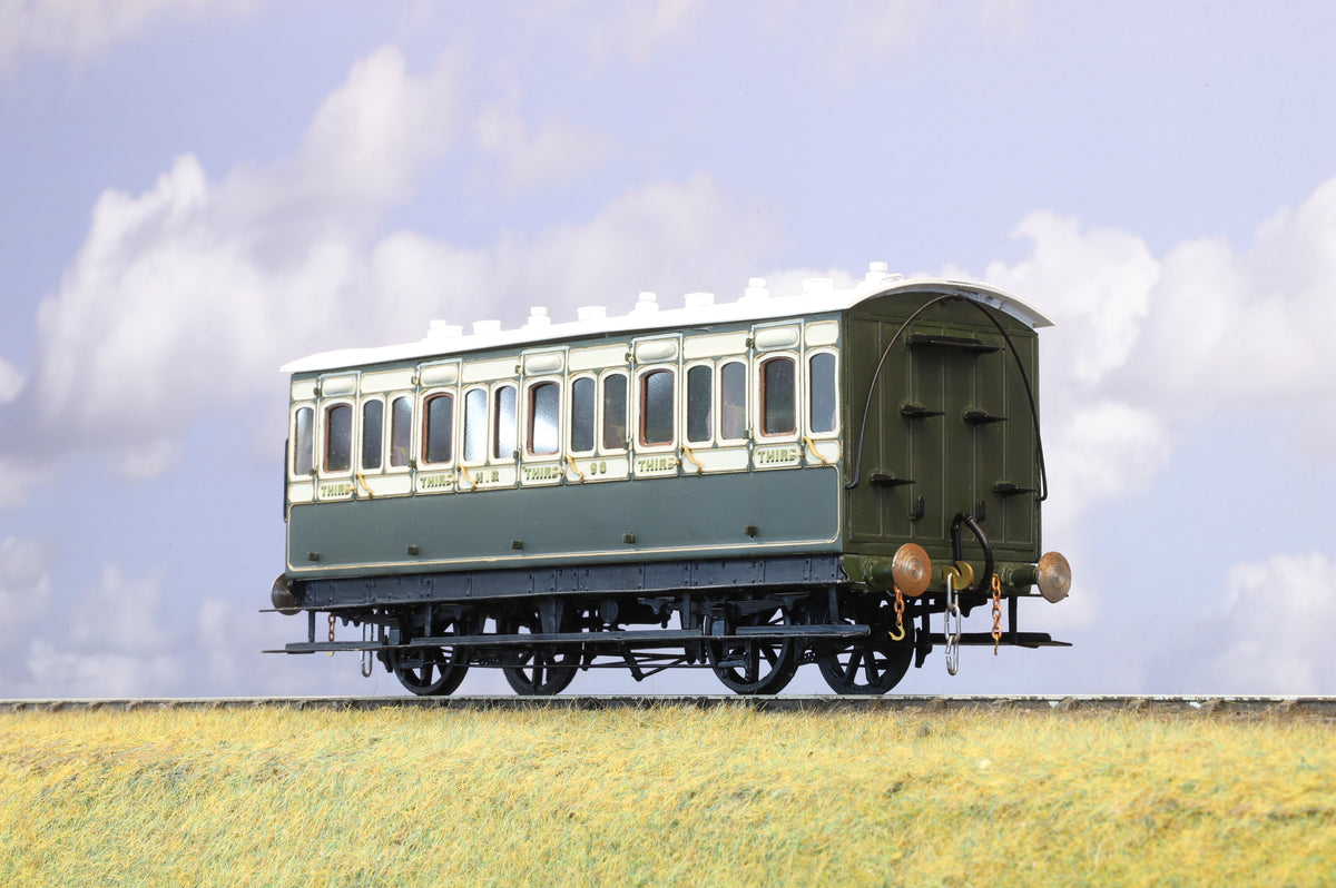 Finescale O Gauge (Kit-Built) Highland Railway 4-Wheel Compartment Third (Brass Construction)