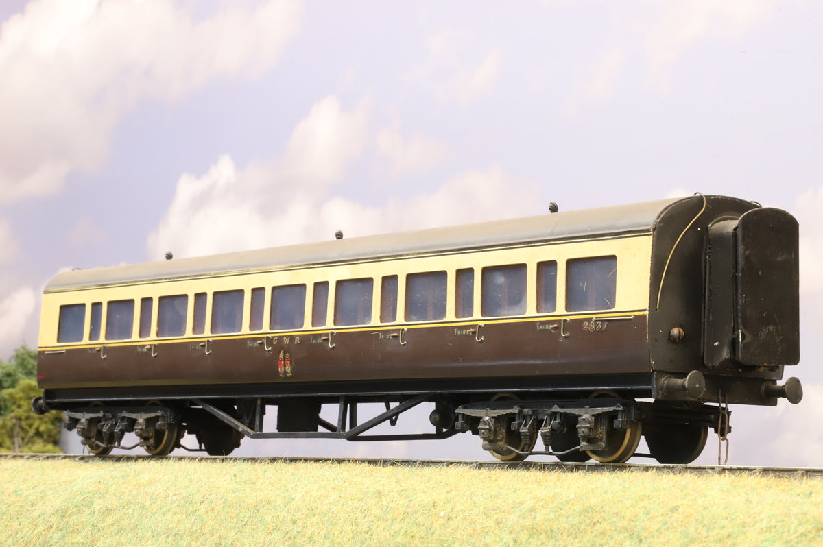WORKSHOP Kit-Built Finescale O Gauge GWR Collett Mainline 57ft Composite Coach No. 2837