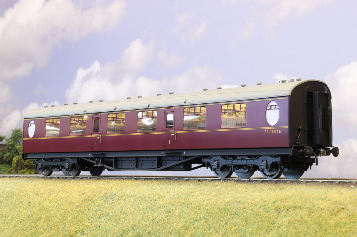 Darstaed Finescale O Gauge Thompson Corridor First No.E11152E, BR Lined Maroon (Round Windows)