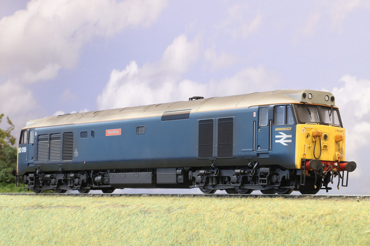 Heljan Finescale O Gauge Class 50 No. 50019 'Ramillies' BR 'Laira' Blue (Weathered)