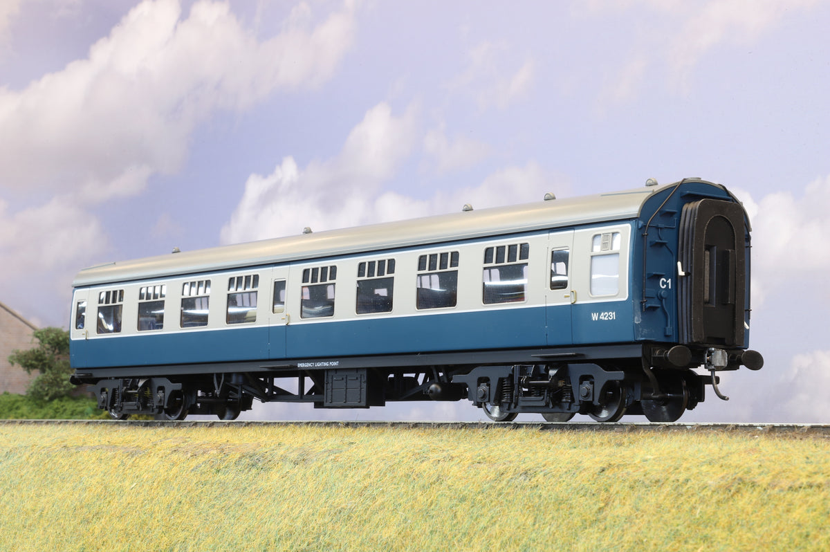 Darstaed Finescale O Gauge BR Mk1 Tourist Second Open (TSO), BR Blue/Grey, No.W4231