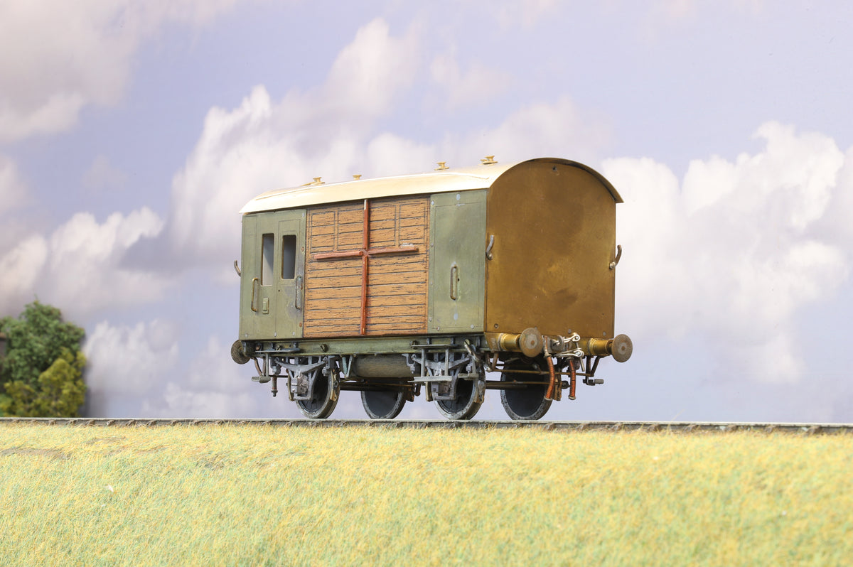WORKSHOP (Kit-Built) Finescale O Gauge Brass/Wood Horse Box, Unpainted