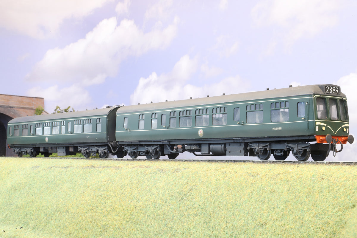 Finescale O Gauge (Kit-Built) Class 108 DMU BR Green (Speed Whiskers), Weathered