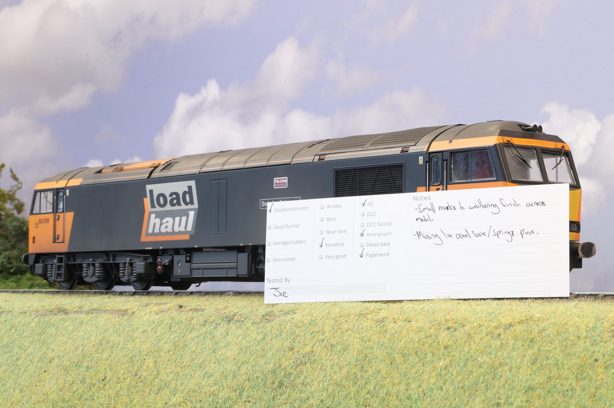 Heljan Finescale O Gauge 6007 Class 60 No. 60059 'Swinden Dalesman', Loadhaul Black/Orange (Weathered)