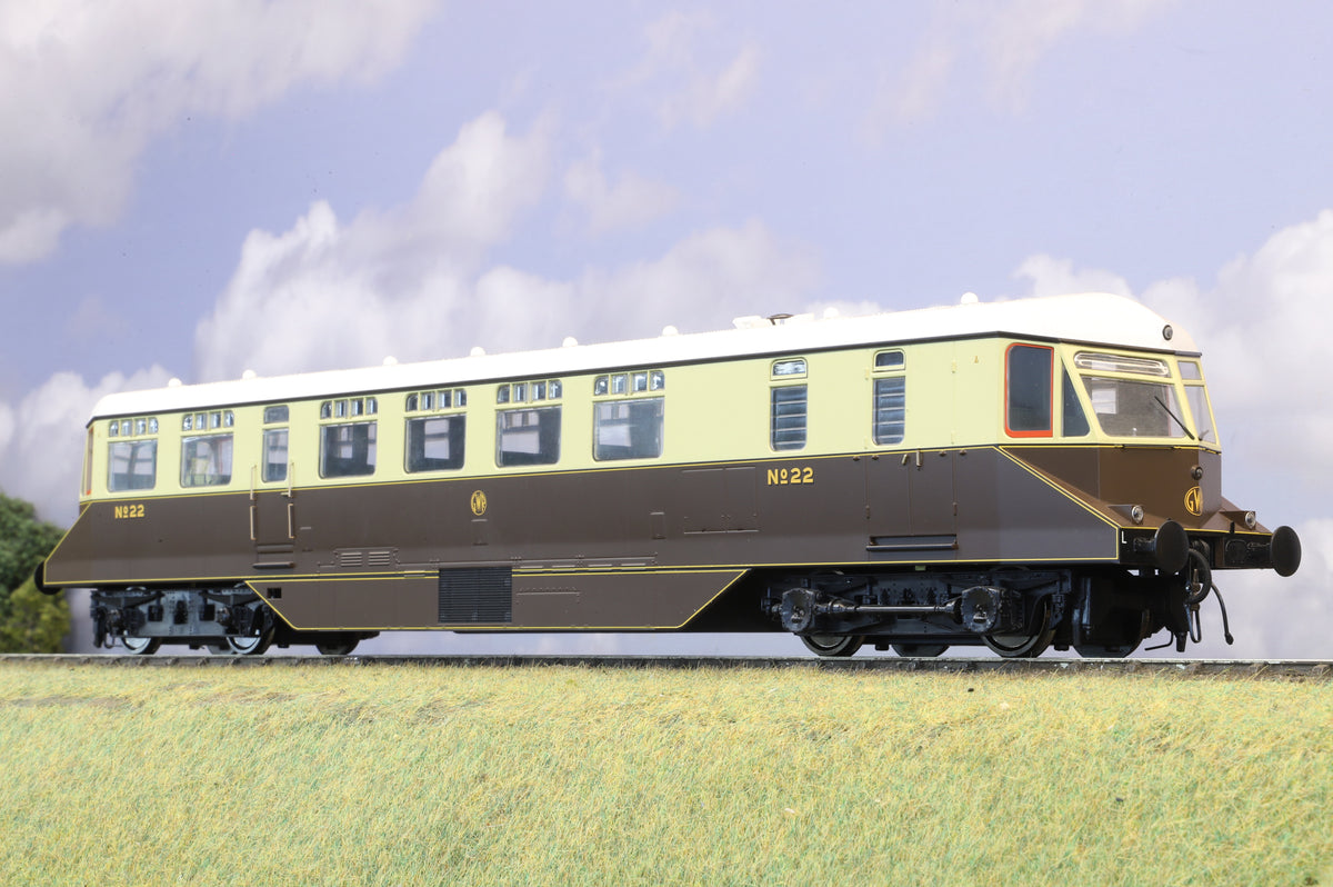 Heljan Finescale O Gauge GWR AEC Railcar No. 22 Chocolate & Cream
