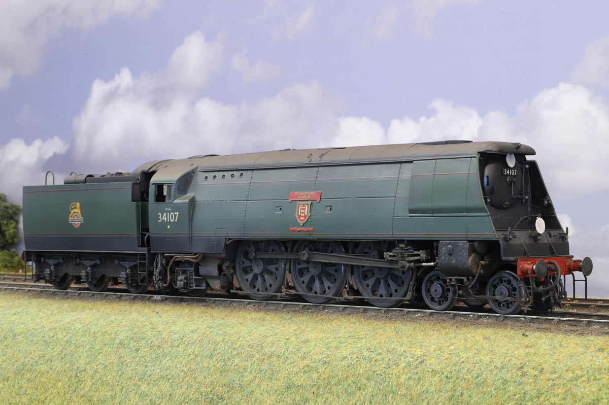 Finescale O Gauge (Kit-Built) ex-SR West Country No. 34107 'Blandford Forum' BR Green Pro-Weathered