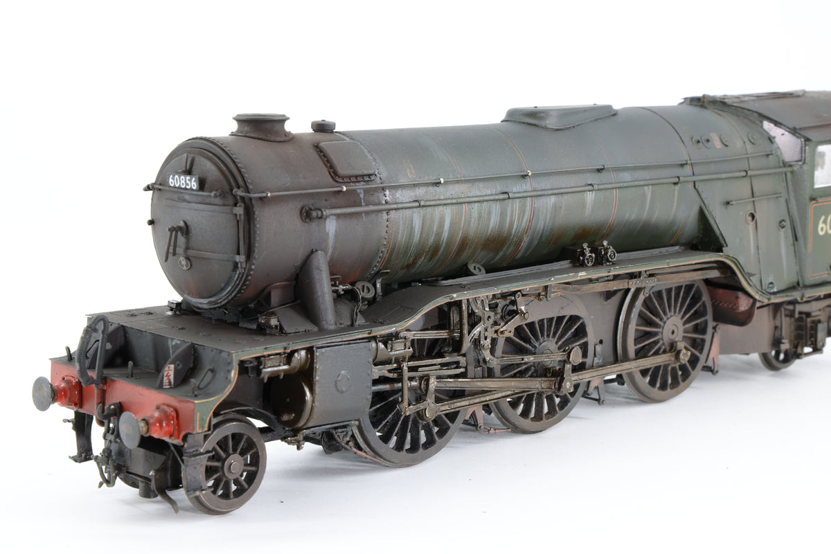 Finescale O Gauge Gresley V2 No. 60856 BR Green Late Crest Pro-Weathered