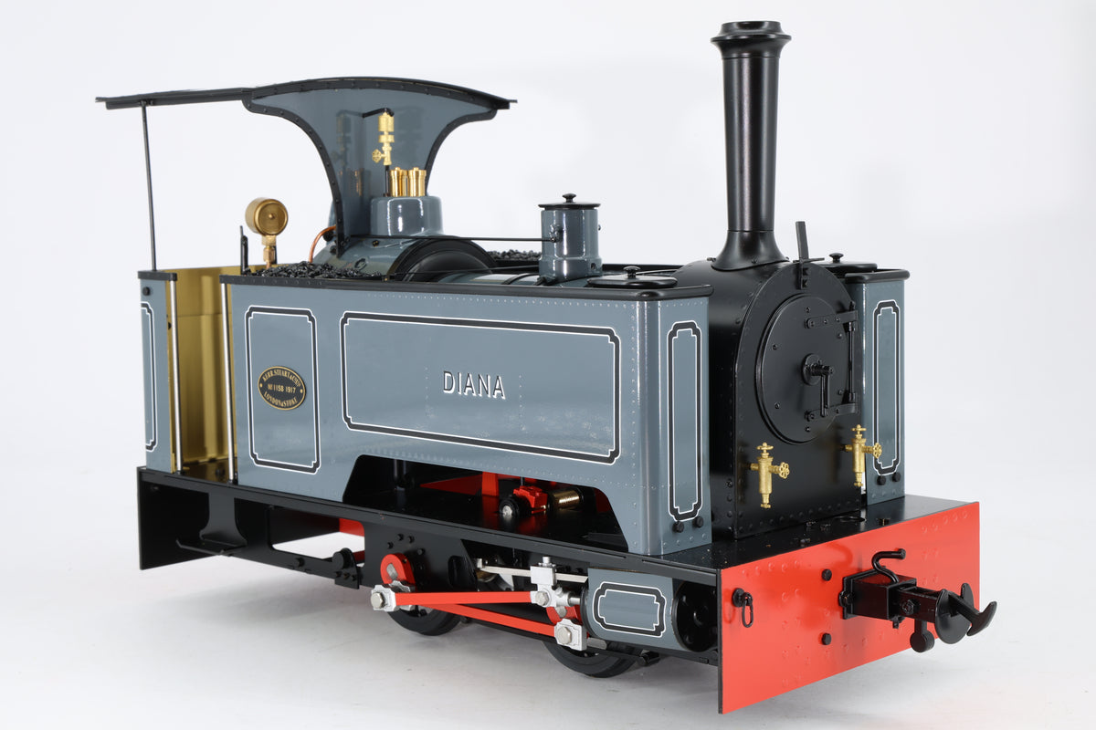 Accucraft 1:37.7 7/8ths Scale Live Steam 'Diana' 0-4-0 Lined Grey