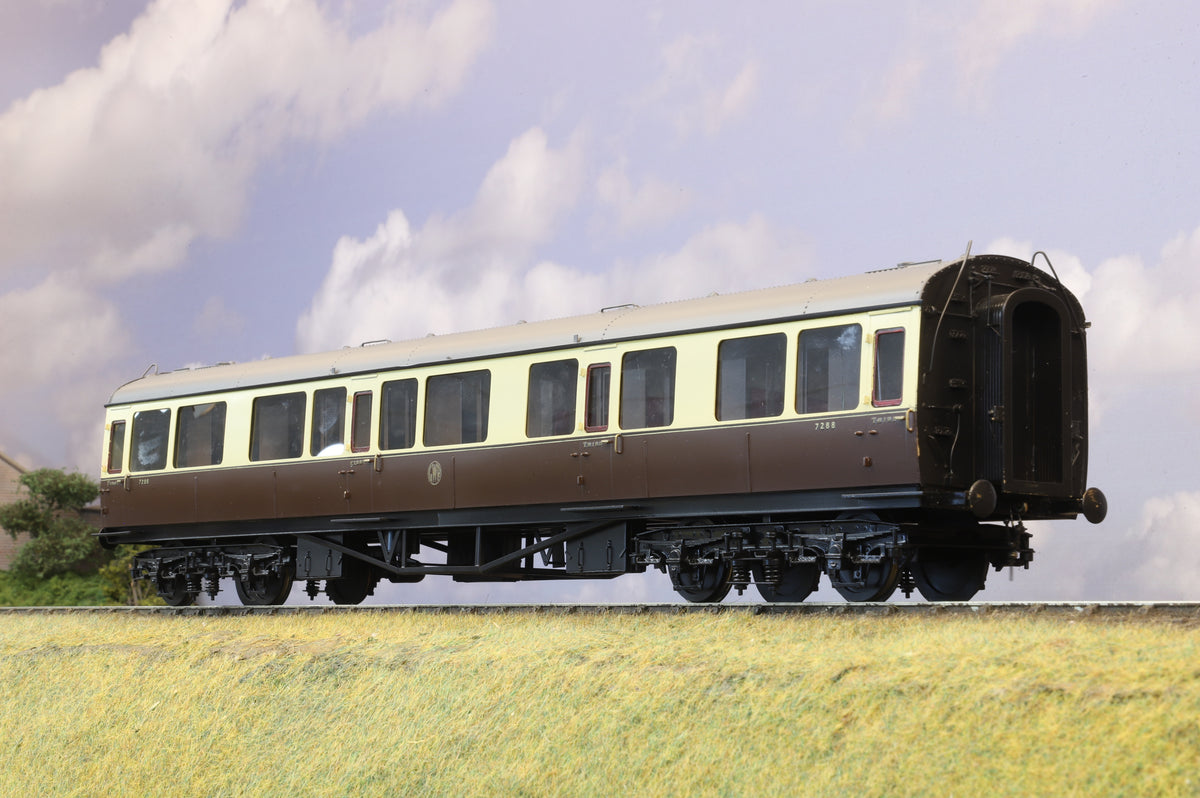 Sancheng/Tower Models Finescale O Gauge GWR Collett &#39;Sunshine Stock&#39; 60ft Dia.D127 1st / 3rd Open Composite Coach