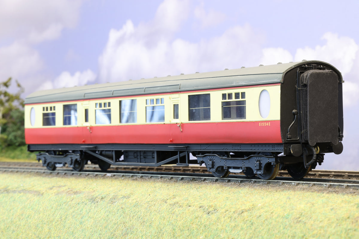 Finescale O Gauge (Kit-Built) Thompson Corridor Coach No. E1554E, BR Blood & Custard