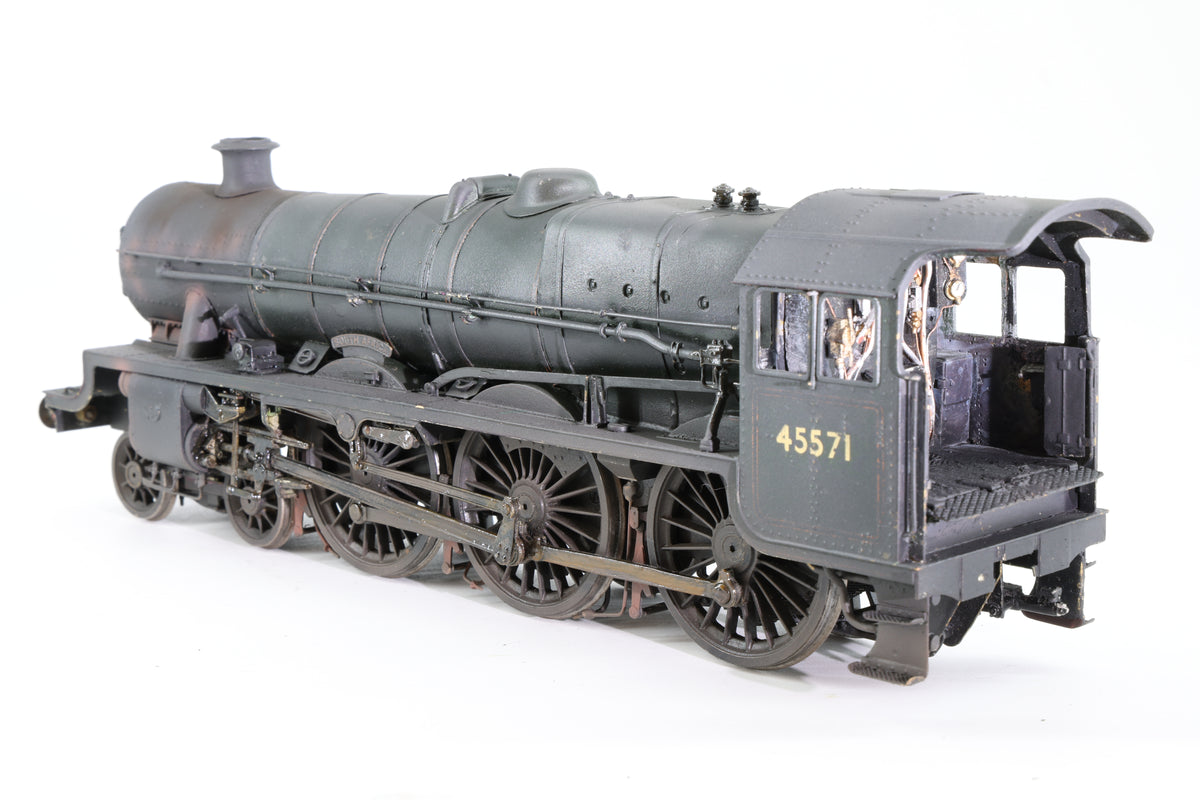 Finescale O Gauge (Kit-Built) ex-LMS Jubilee No. 45571 'South Africa' BR Green Early Emblem Weathered