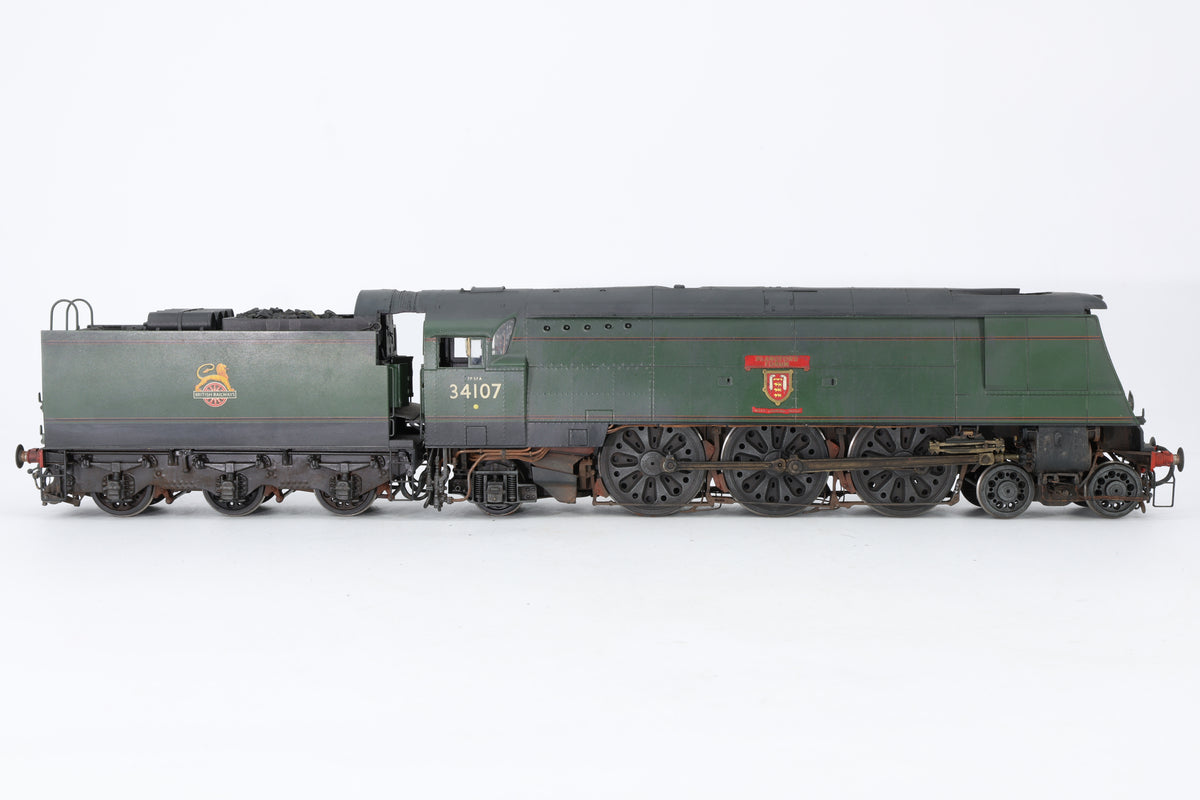 Finescale O Gauge (Kit-Built) ex-SR West Country No. 34107 'Blandford Forum' BR Green Pro-Weathered