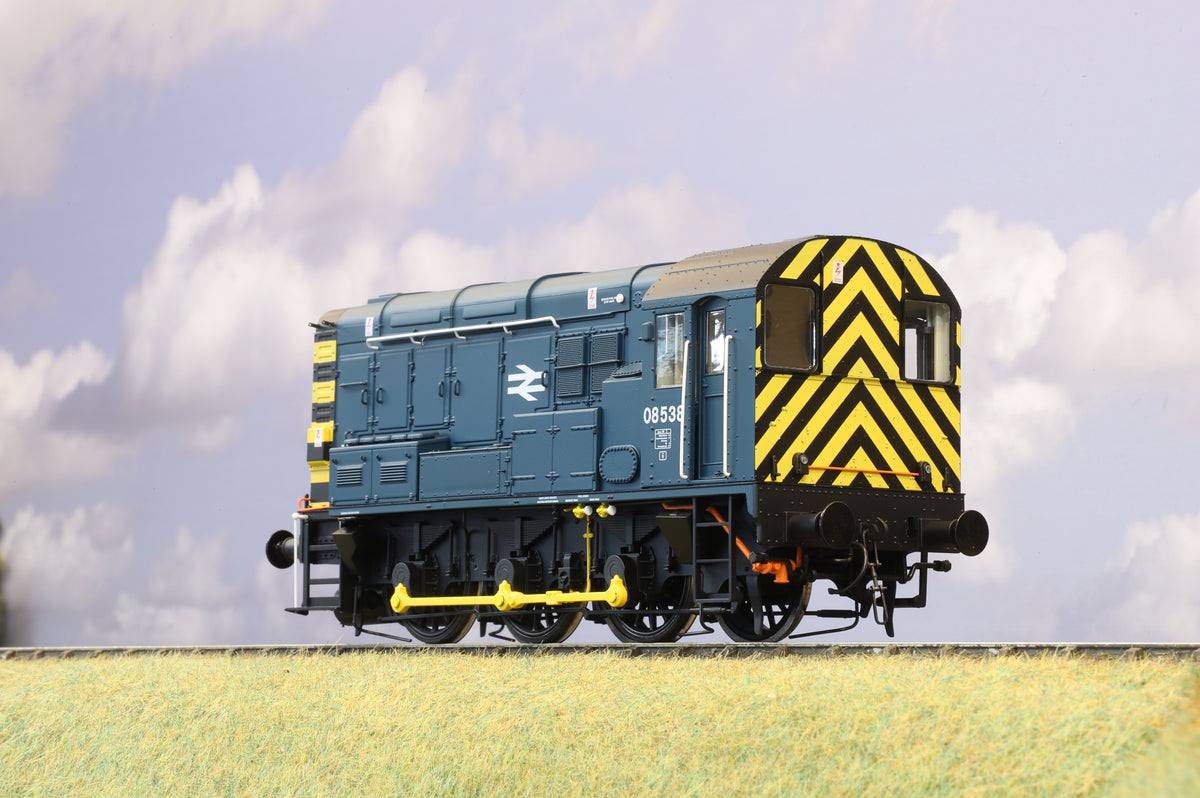 Dapol Finescale O Gauge Class 08 Shunter BR Blue (Wasp Stripes) No. 08538 DCC Sound