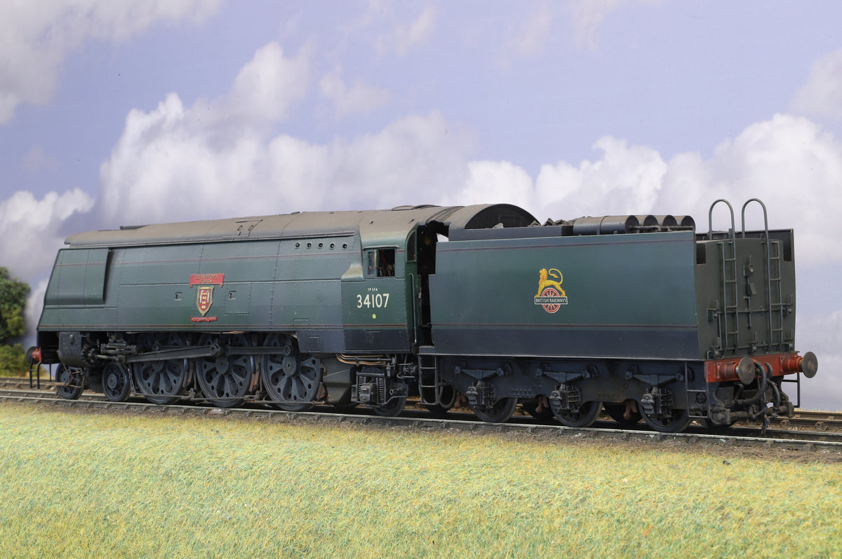 Finescale O Gauge (Kit-Built) ex-SR West Country No. 34107 'Blandford Forum' BR Green Pro-Weathered