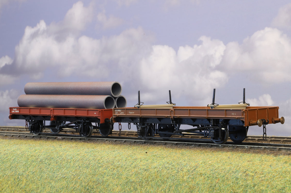 Parkside Finescale O Gauge (Kit-Built) Pair of LMS Plate Wagons