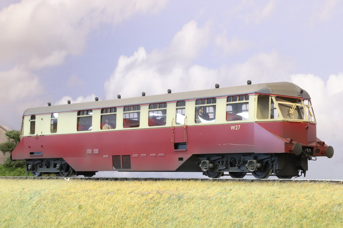 Sancheng/Tower Brass GWR Passenger Railcar No. W27 BR Crimson &amp; Cream (Weathered)