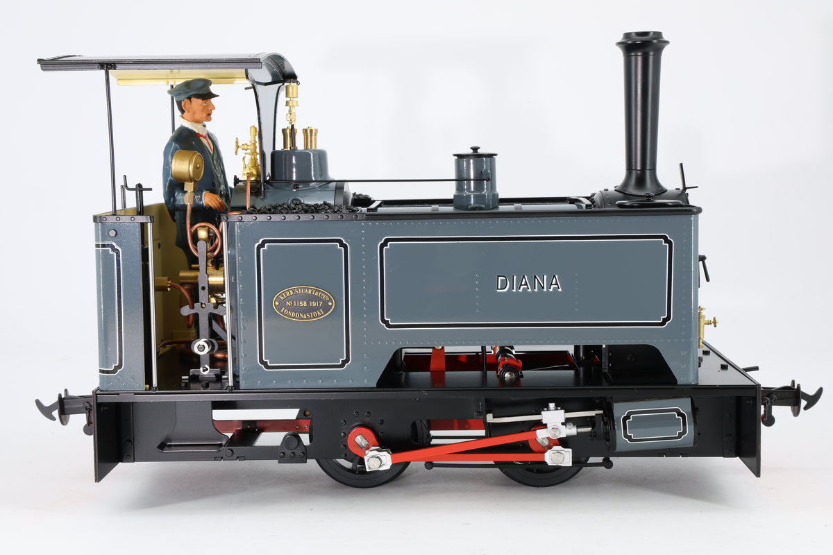 Accucraft 1:37.7 7/8ths Scale Live Steam 'Diana' 0-4-0 Lined Grey