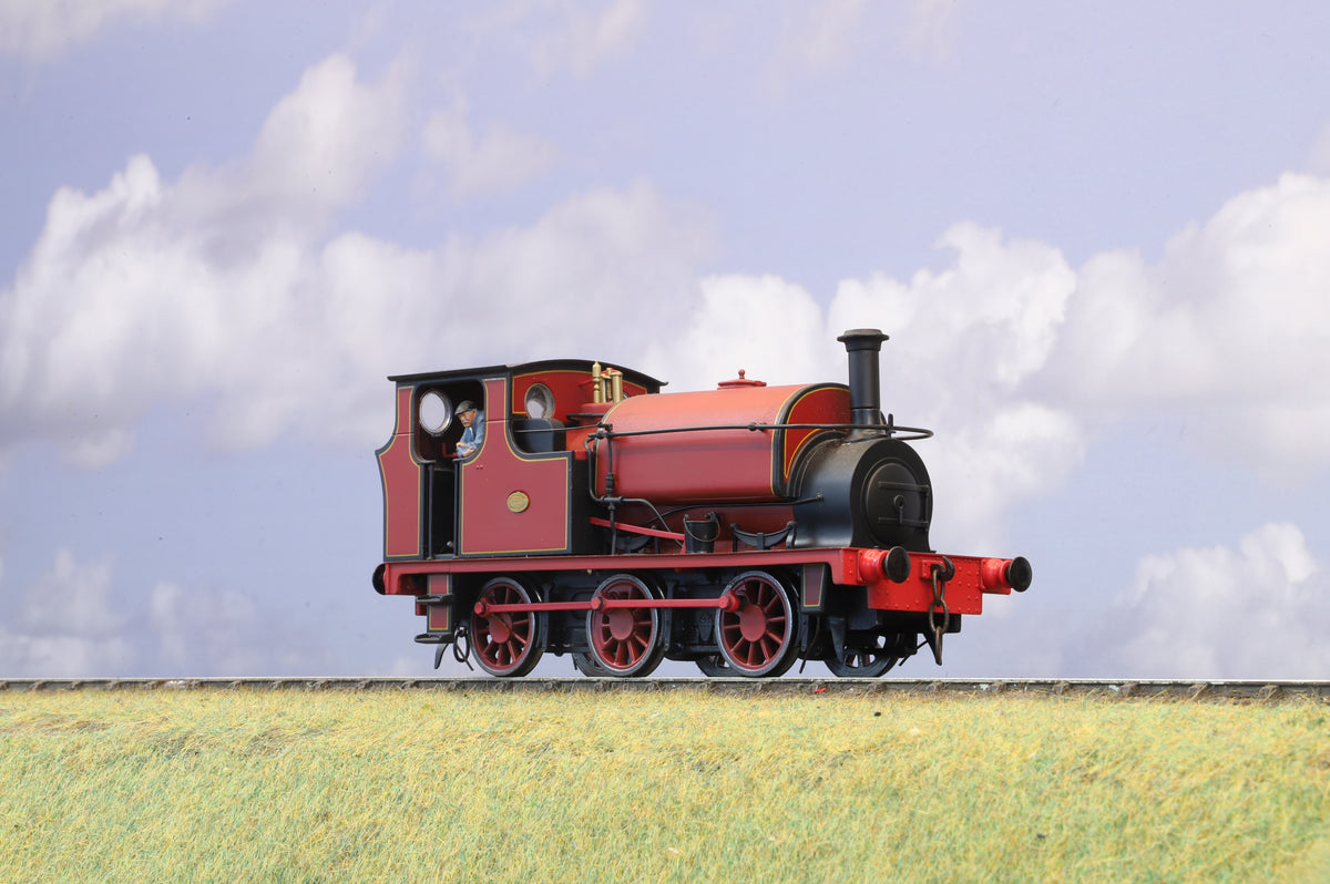 Ixion Finescale O Gauge Hudswell Clarke Standard Contractor's Tank Lined Red (Unnamed/Unnumbered)