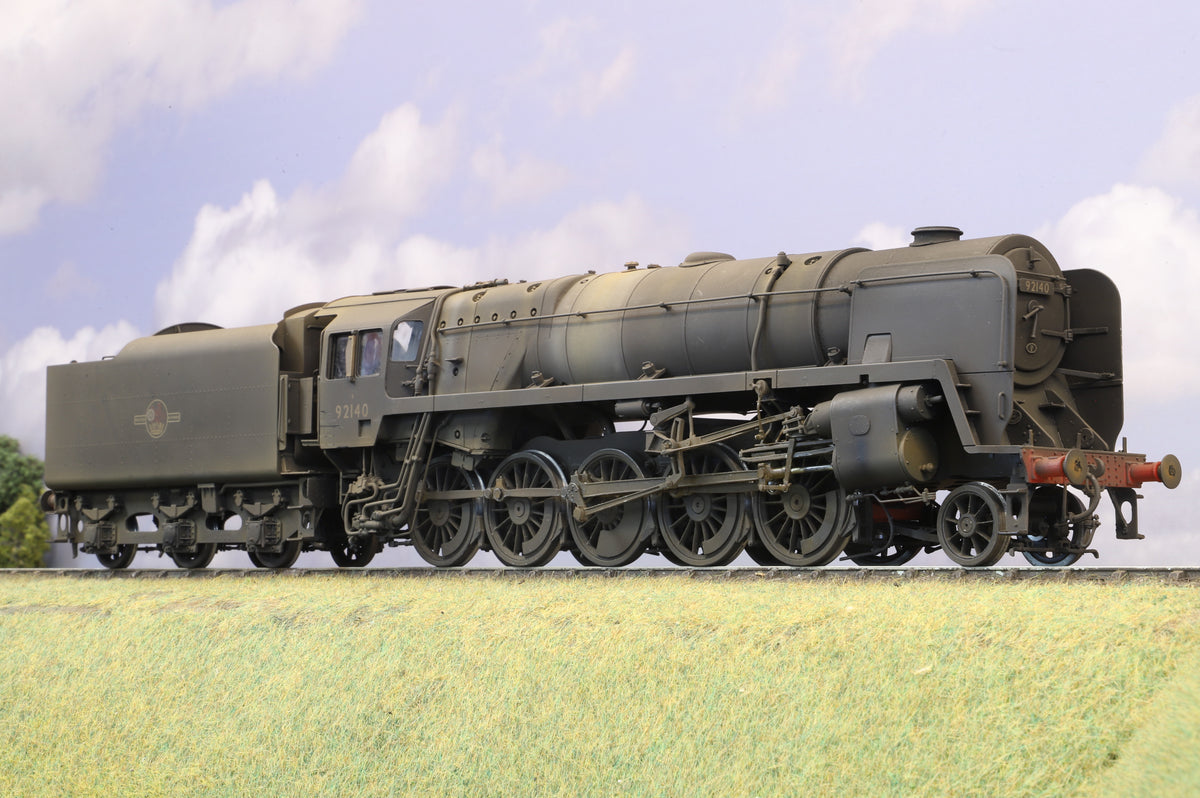 55H Models Finescale O Gauge BR Class 9F No. 92140, BR Black Late Crest, Pro-Weathered