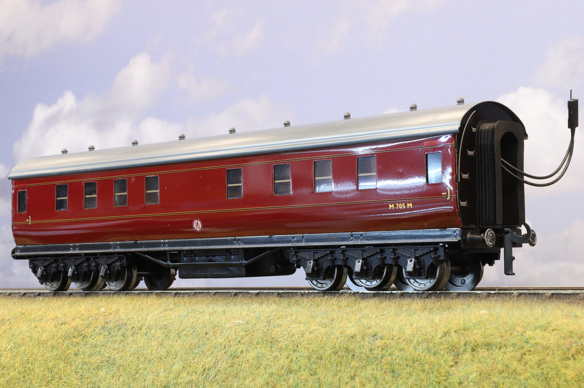 Darstaed Coarse Scale O LMS Period II Sleeping Car BR Maroon