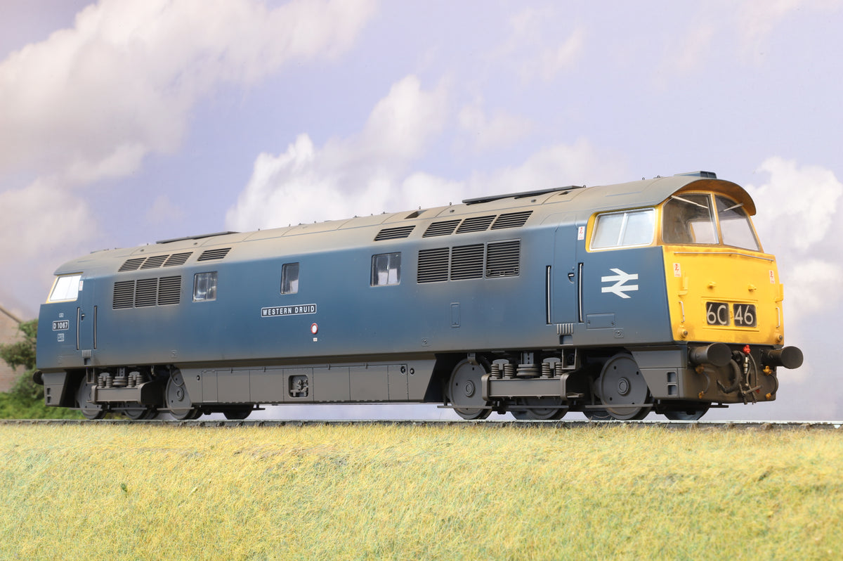 Heljan Finescale O Gauge Class 52 &#39;Western&#39; No. D1067 &#39;Western Druid&#39; BR Blue (Full Yellow Ends, Weathered)