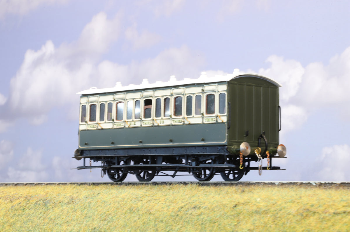 Finescale O Gauge (Kit-Built) Highland Railway 4-Wheel Compartment Third (Brass Construction)
