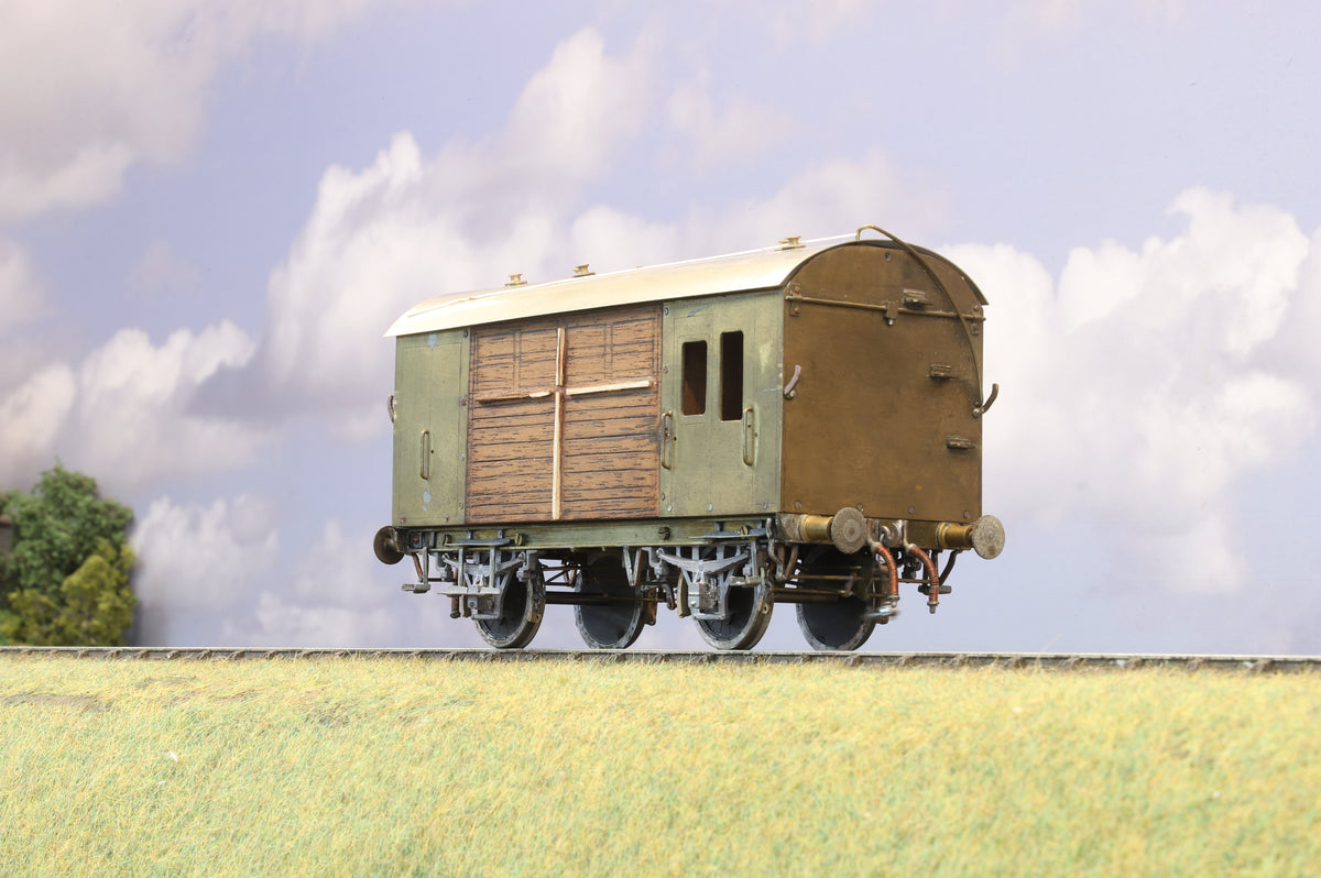 WORKSHOP (Kit-Built) Finescale O Gauge Brass/Wood Horse Box, Unpainted