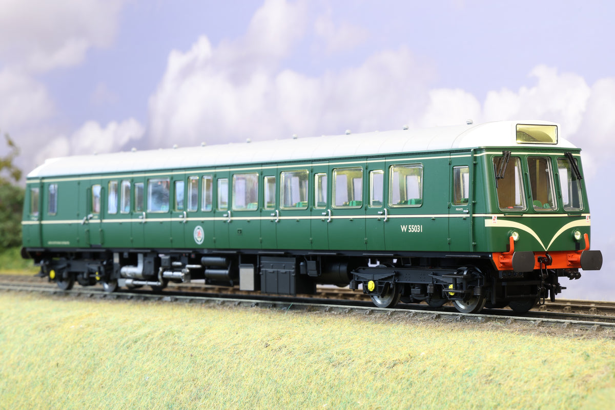 Dapol Finescale O Gauge Class 121 Railcar No. W55031 BR Green (Speed Whiskers), DCC Sound