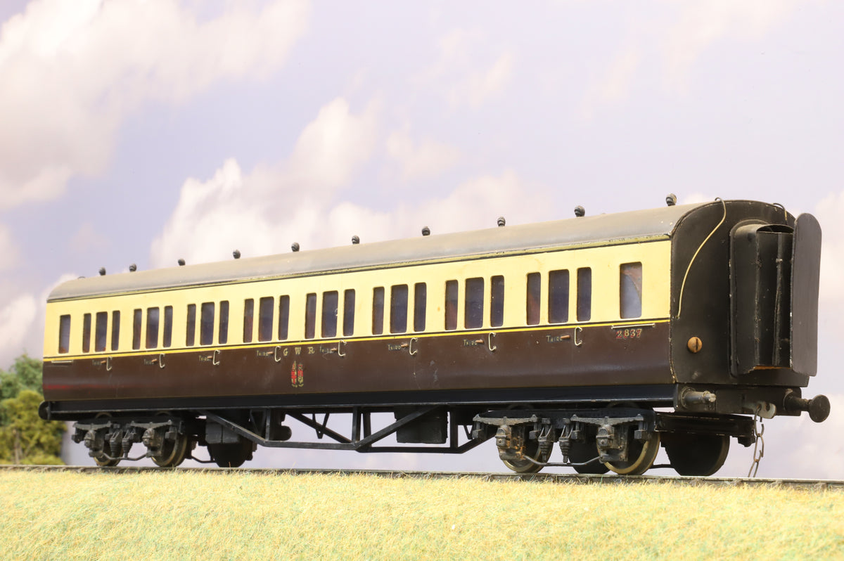 WORKSHOP Kit-Built Finescale O Gauge GWR Collett Mainline 57ft Composite Coach No. 2837