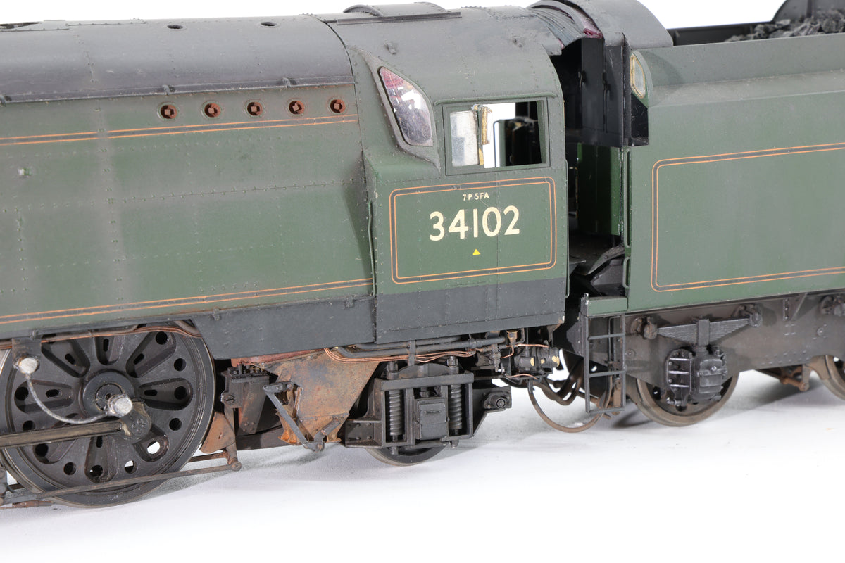 Finescale O Gauge (Kit-Built) ex-SR West Country No. 34102 'Lapford' BR Green Pro-Weathered