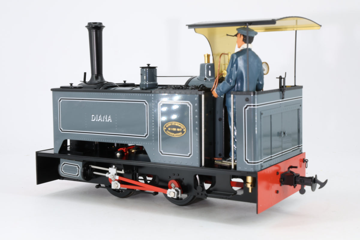 Accucraft 1:37.7 7/8ths Scale Live Steam 'Diana' 0-4-0 Lined Grey