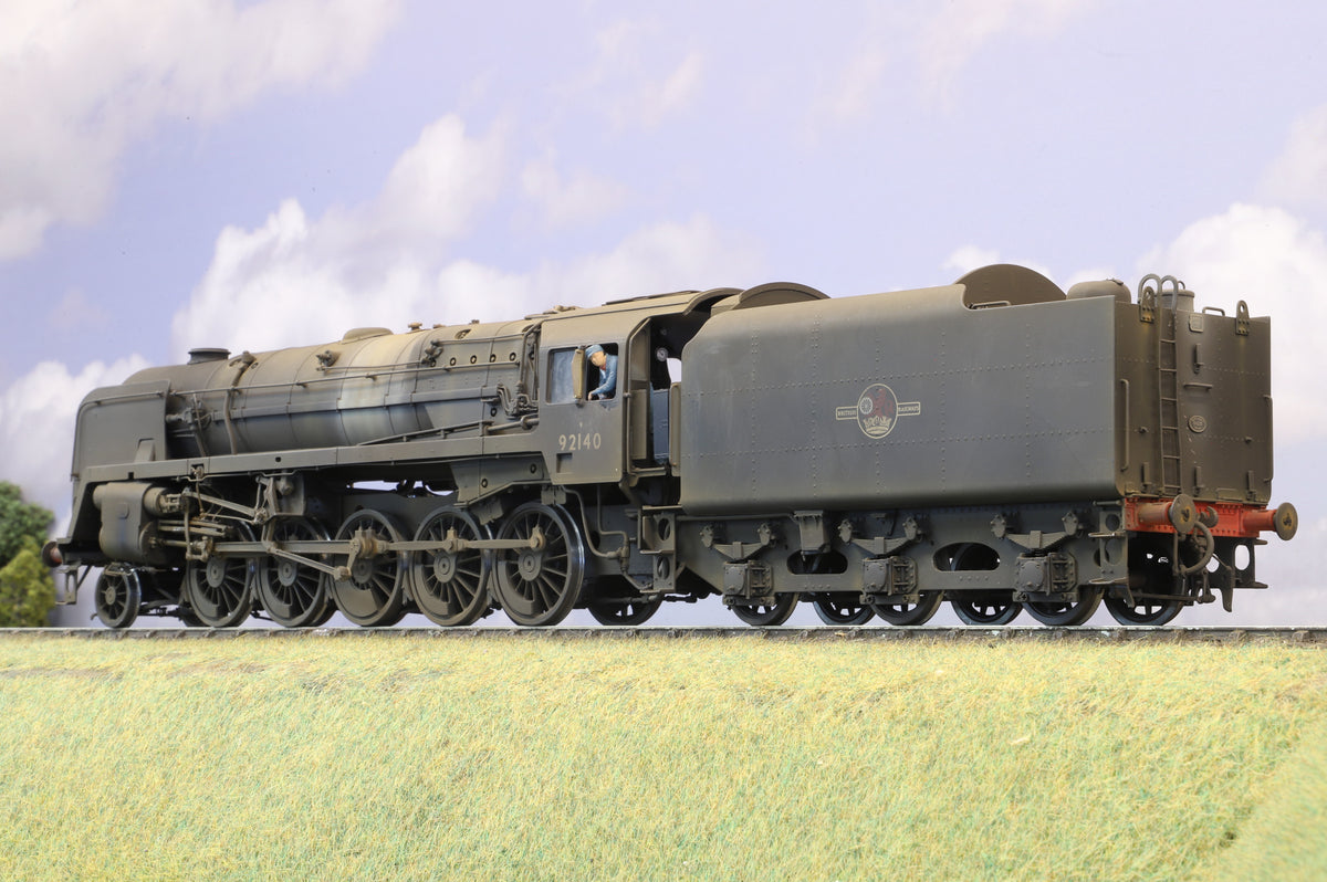 55H Models Finescale O Gauge BR Class 9F No. 92140, BR Black Late Crest, Pro-Weathered